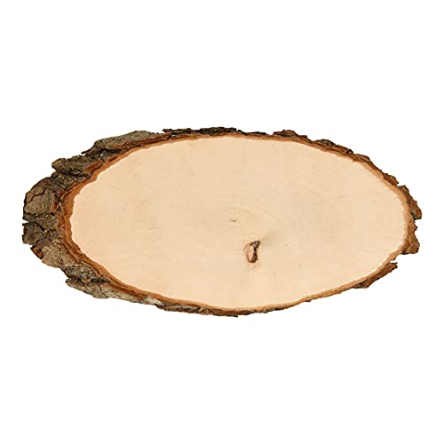 Jouet-Plus JouetPrive - Targhetta decorativa in corteccia di albero, 28 cm