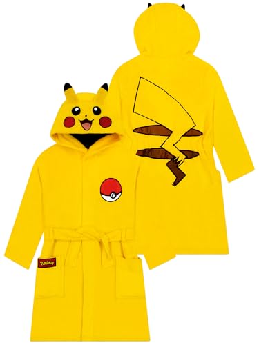 Pokemon Bademantel Jungen, Pikachu Kinder Bademantel mit 3D...