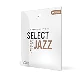 Ance D'Addario Organic Select Jazz, taglio americano, per sax soprano, durezza 2 Hard, con custodie singole, confezione da 3