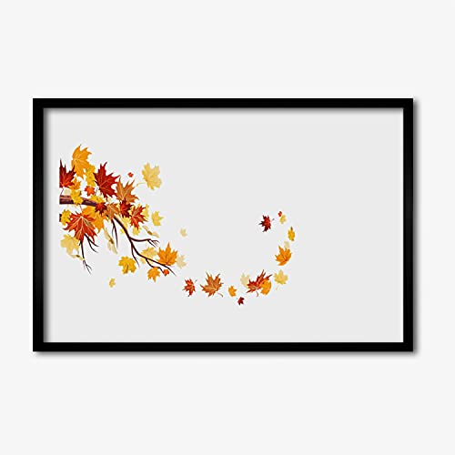 Affiche encadrée 60x40 cm contre les murs vides cadre MDF Tulup feuilles