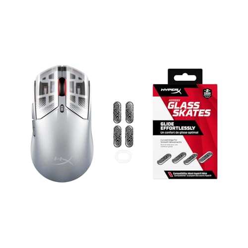 Ratón gaming inalámbrico HyperX de magnesio con patines de cristal y sensor de 26K