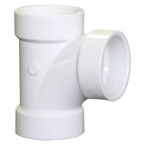 Image of NIBCO Fig No 4811, 4 in. PVC DWV Sanitary Tee Hub x Hub, Solvent Weld