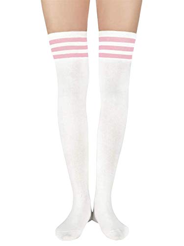 Image of Century Star Thigh High Socks Long Over Knee High Socks for Women Casual Athlete Striped Knee High Stocking