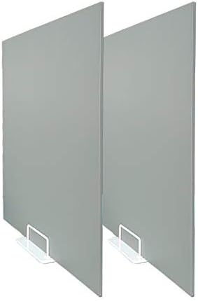 Amazon Co Jp 2枚セット 簡易 パーテーション カウンター用 ついたて 飛沫防止 プラダン 間仕切り 45cm 45cm グレー ホーム キッチン