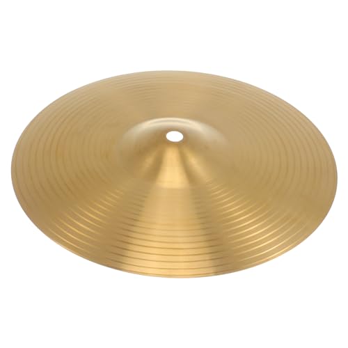 Toddmomy 10 Inch Brass Crash Ride Hi-hat Cymbals Set Jazz Drum Cymbal for Beginners Professionals Traditional Finish
