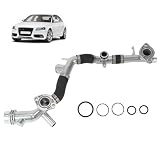 YINAVAGAD 06E121045AE Upgraded Aluminum Engine Water Coolant Radiator Hose Cylinder Head Coolant Pipe for Audi S4 3.0T 2008-2012, S5 2008-2011, Q7 2010-2015, for Volkswagen Touareg 3.0T 2013-2018