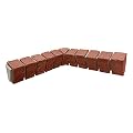 GenStone Faux Brick Inside Corner Ledger 16" x 3" x 3.75" in Classic Brick Color for Do It Yourself Friendly Home Improvement Projects