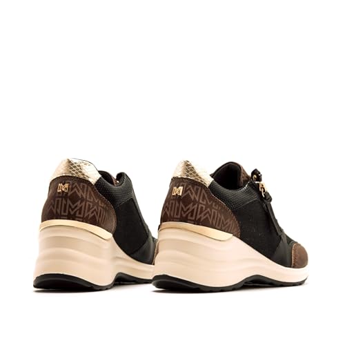 Mariamare Para Mujer. 63663 Zapatillas Cinzia Negro (39), Plano, 1 A 3Cm, Cremallera, Casual - 3