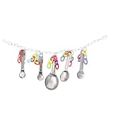 LOEFLIFA ペット用インコ噛むおもちゃ ステンレス製スプーン付き吊り下げブランコ 鳥ケージアクセサリー ストレス解消と遊び誘発用 中型オ