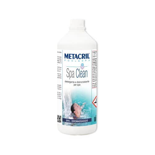 Metacril Spa Clean - Limpiador desengrasante y desincrustante para la superficie del spa de hidromasaje, 1 litro