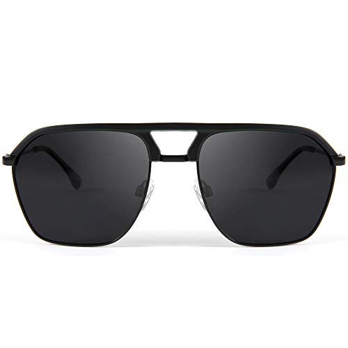 FEISEDY Polarized Sunglasses UV400 Protection Square Frame Lightweight Eyewear for Men B26992