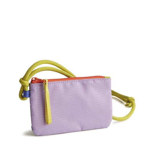 Vera Bradley Women's Ripstop Zip Card Pouch Lanyard, Kew Gardens Colorblock, One Size