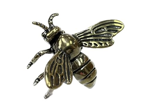 Estatua decorativa de abeja dorada pequeña de latón miniatura 4