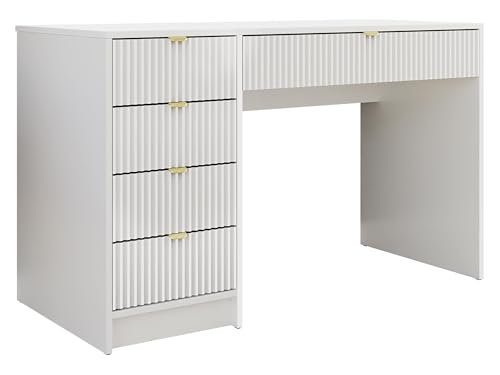 Mirjan24 Schreibtisch Tireno, 5 Universale Schubladen geriffelte Fronten...