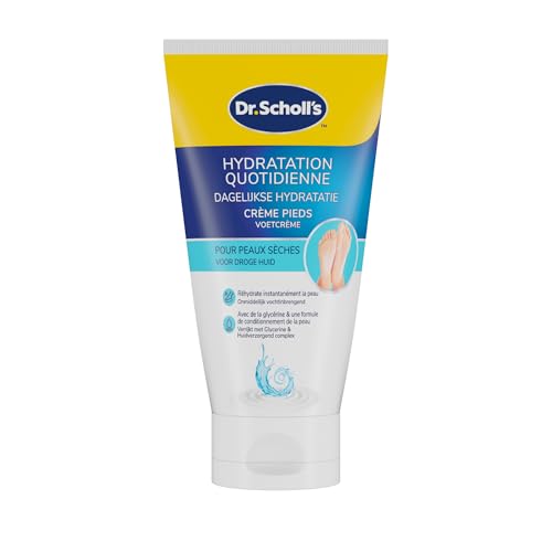 Dr. Scholl's Crème Pieds Hydratation Renforcée pour peaux sèches - Réhydrate instantanément - Enrichie en glycérine pour des pieds plus lisses et plus...