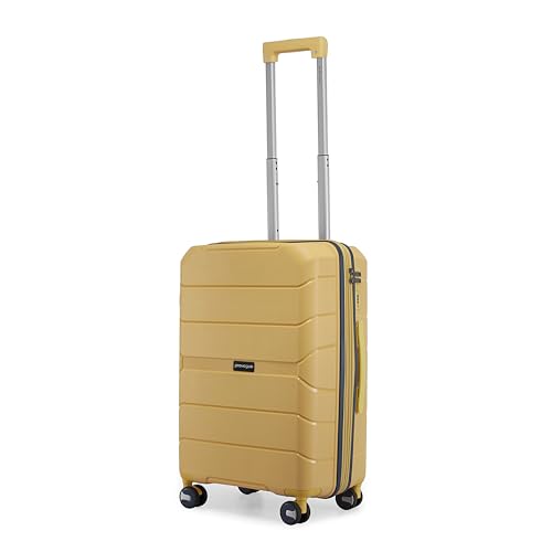 Image of Provogue Cascade Hard-Sided PP 55 Cm Suitcase /Cabin Trolley Bag Small| Expandable Space with 8 Wheels Trolley Bags for Travel |Lightweight with Combination Lock|5 Year Warranty (Golden Yellow)