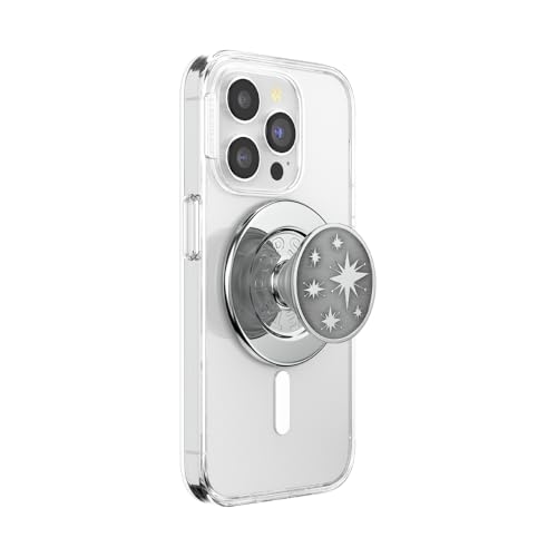 Image of PopSockets Round Phone Grip Compatible with MagSafe, Adapter Ring Included, Phone Holder, Wireless Charging Compatible - Enamel Astro