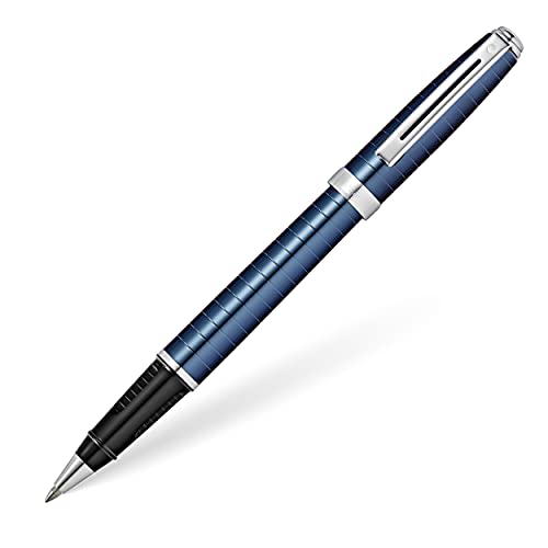 Image of Sheaffer Prelude Deep Blue w /Horizontal Line Engraving Rollerball Pen (E1916351)