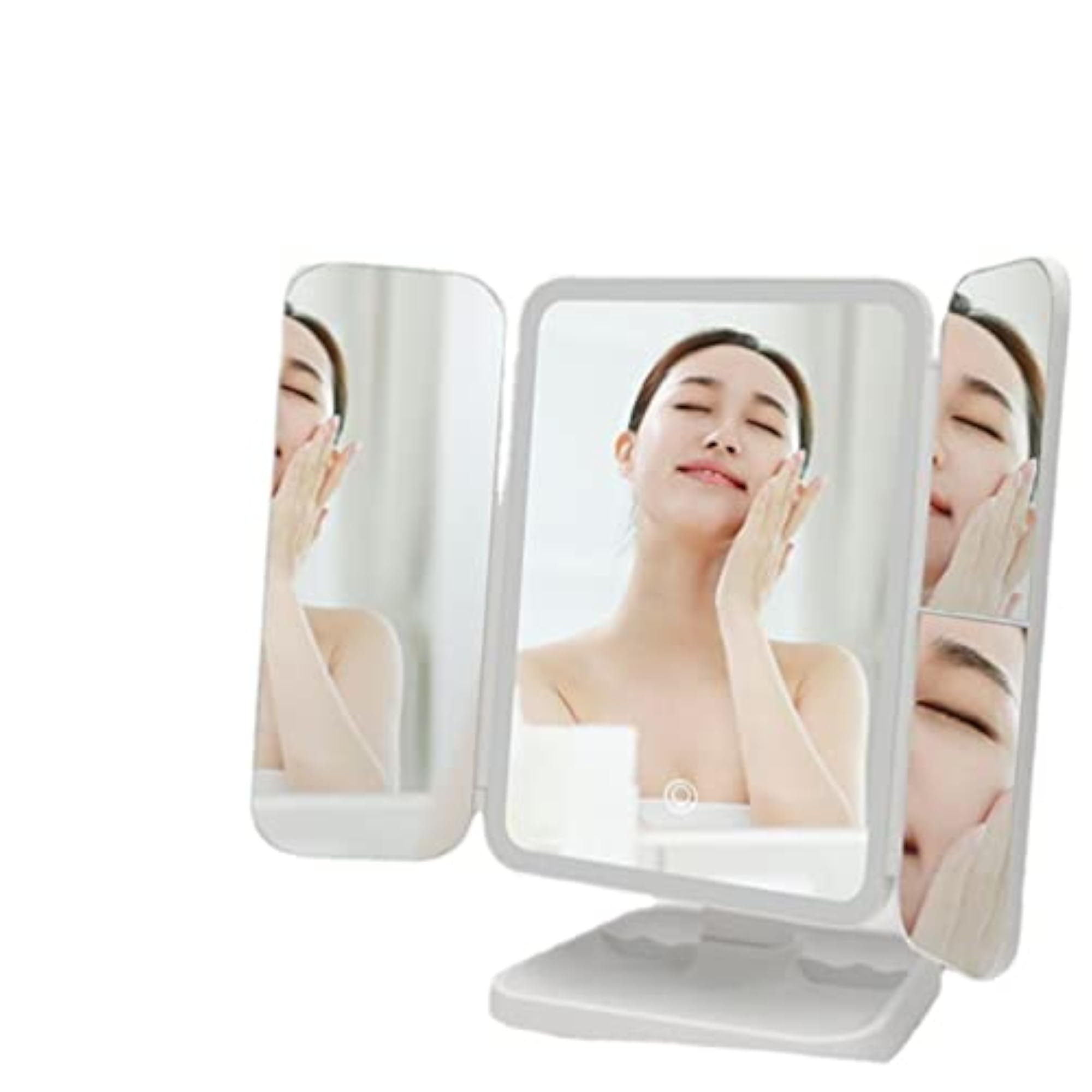 Tri-Fold Lighted Vanity Mirror with LED Lights