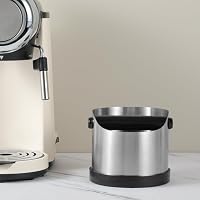 CHDEXU Abklopfbehälter für Siebträger, 700ml Klein Edelstahl Espresso Kaffee Knock Box, Abklopfschale Knock Box mit Abnehmbarer Knock Bar und Kaffeepinsel, Kaffeesatz Klopfbox mit Rutschfester Basis – Ansicht 2