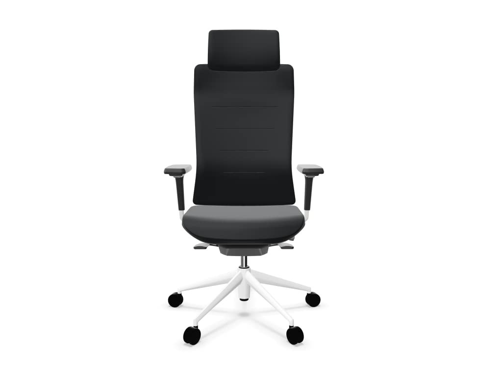 Silla de Oficina o Escritorio Profesional Top Actiu TNK Flex Pure Black Respaldo tapizado Ergonómica, Brazos Regulables 3D con certificación 24h hasta 150kg
