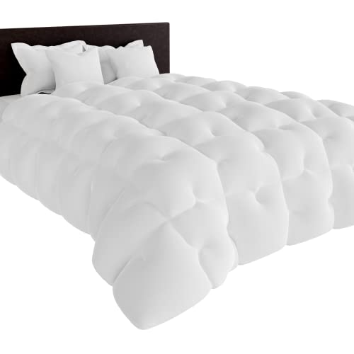 PurSens Couette 140 x 200 cm Chaude Grand Froid - Garnissage densité Fibre Creuse Haute - Traitement Anti-acarien, bactérien, moisissures - Couverture 1 Personne