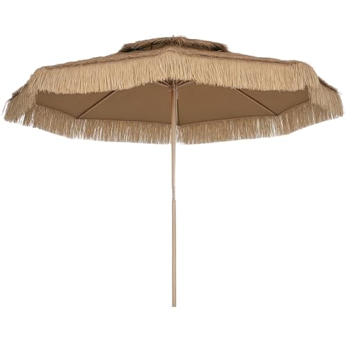 Outsunny 10FT Hula Thatched Tiki Patio Umbrella