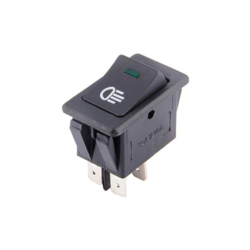 GRIRIW 12V Spst Round Rocker Switch with LED Light Automotive Toggle Switch for Car Boat Use Compact Prevents Unwanted Rotation