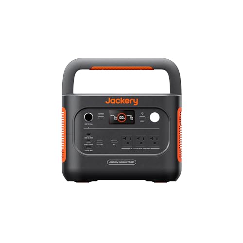Jackery Explorer 1500 v2 Power Station, 1536Wh LiFePO4 Solar Generator,