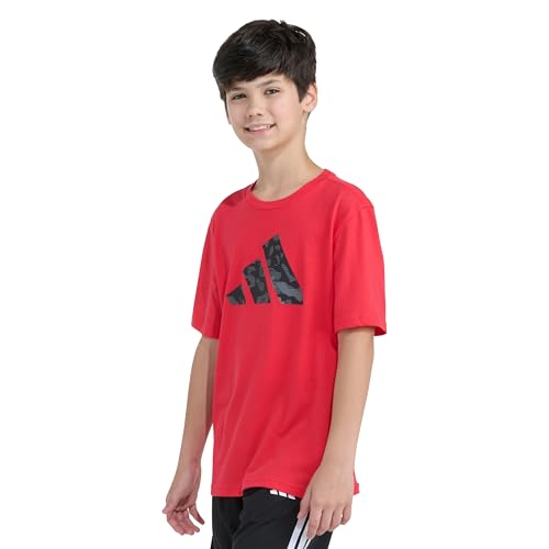 Image of adidas Boys Short Sleeve T-Shirt Camouflage Logo Tee