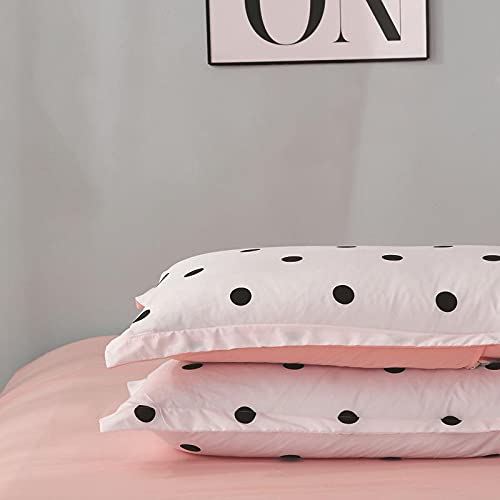 Couverture de couette chic 180x220 parure lit motif pois couleur A - 4