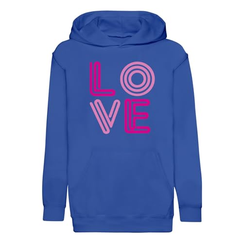 Sweat à capuche enfant Love style néon retro vintage 80's premium