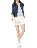 Amazon Essentials Damskie szorty o średnim wzroście slim fit 14 cm nogawki khaki (dostępne w prostych i krągłych krojach), kremowe, 40