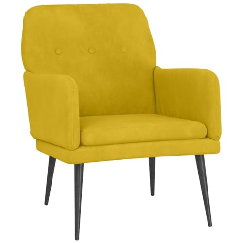 vidaXL Sillón de Terciopelo Amarillo 62x79x79 cm