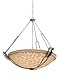 Kalco 4845PS/ECRU Transitional Three Light Pendant from Grande Collection in Pwt, Nckl, B/S, Slvr. Finish
