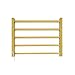 5 Bars Luxury Towel Warmers Wall Mounted Heated Towel Rack, Towel Warmer for Bathroom with Timer & Temperature Multi-Level Adjustable, Hardwired and Plug-in Compatible (Brushed Gold)