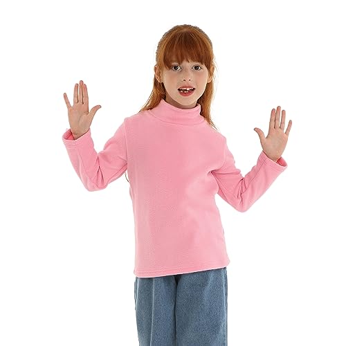 Image of LittleSpring Unisex Boys Girls Polar Fleece Shirt Base Turtleneck Top (2-14 Years)