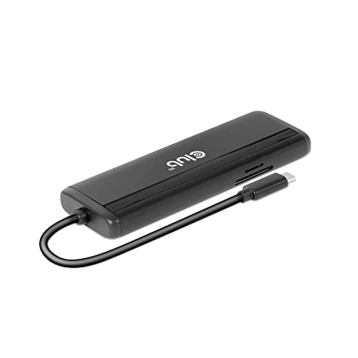 CLUB 3D B.V USB GEN 1 Typ-C 8-in-1 MST Dual 4K60HZ Display Reisedock mit HDMI 8K30HZ (HDR