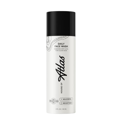 Daily Face Wash for Men, Gentle Deep-Clean Cleanser for Skin & St...