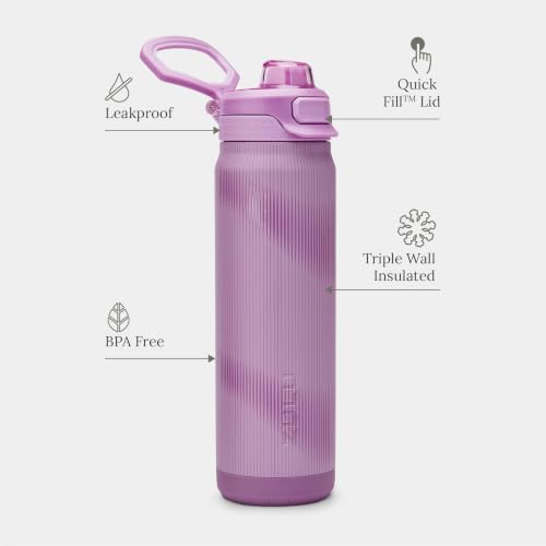 Image of ZULU Powerfill Pro 24oz Stainless Steel Water Bottle - Tempo