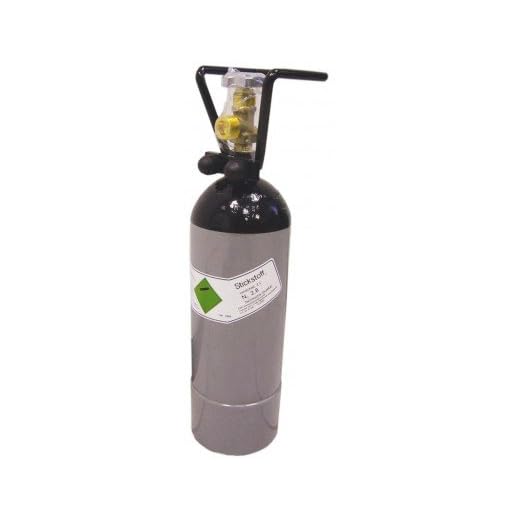 ich-zapfe.de Stickstoffflasche 2l mit Flaschencage - Flasche mit Zwei Litern Stickstoff in Lebensmittelqualität zum Zapfen von Stout Bieren mit dafür geeigneten Bierzapfanlagen