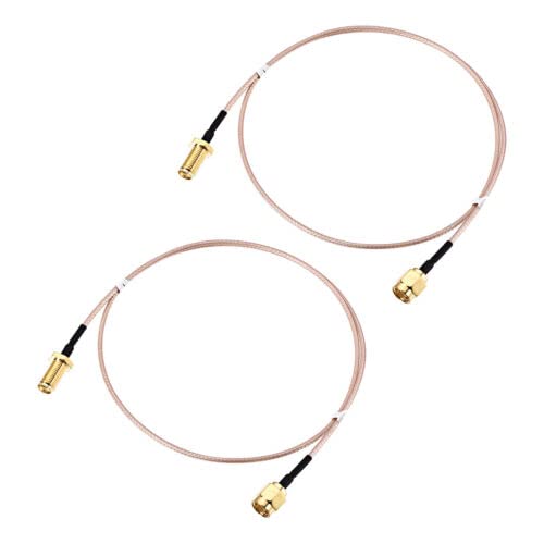 Low Loss RF Coaxial Cable Coax Wire RG-178 RP-SMA Male to SMA Female 1.64ft 2pcs