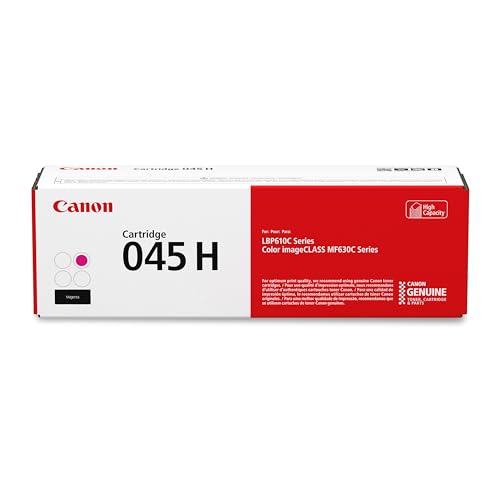 Image of Canon Genuine Toner, Cartridge 045 Magenta, High Capacity (1244C001), 1 Pack, for Canon Color imageCLASS MF634Cdw, MF632Cdw, LBP612Cdw Laser Printers
