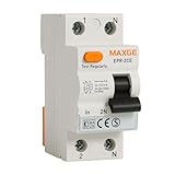 ✅ RCD Monofásico 40A con poder de corte 6kA, adecuado para circuitos que requieren alta capacidad de interrupción.