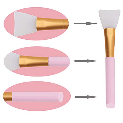 3 Pack Silicone Face Mask Makeup Brushes, Facial Mask Brush Skin Care Beauty Tool Silicone Cosmetic Brush Mud Mask Brush DIY Makeup Tool (Multicolor) - Image 3