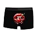 Valentines Briefs For Men Novelty Graphic Comfort Funny Breathable Underwear For Boyfriend Fashion Soft Print Soft Underpants,Black,X-Large