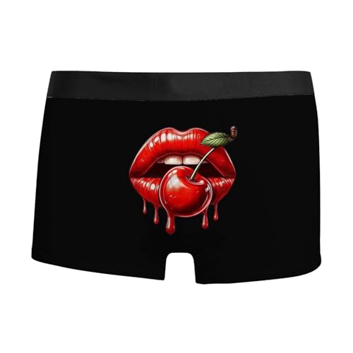 Hombres Comercio Exterior 3D Lip Print Transpirable Personalidad Moda, Negro , M