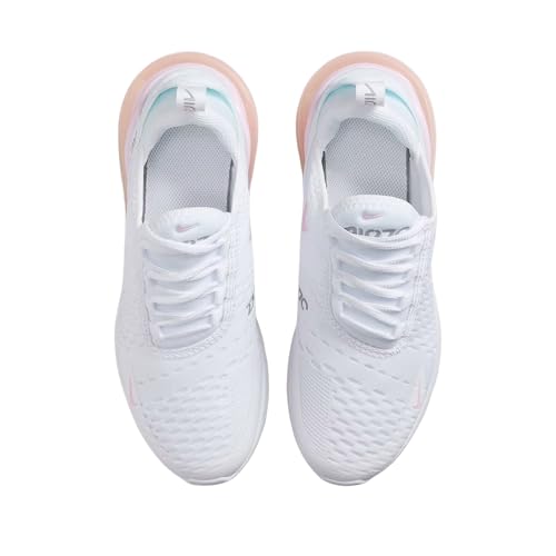 Nike Air Max 270 Big Kids' Shoes (943345-122, White/Light Smoke Grey/Pink Foam)3