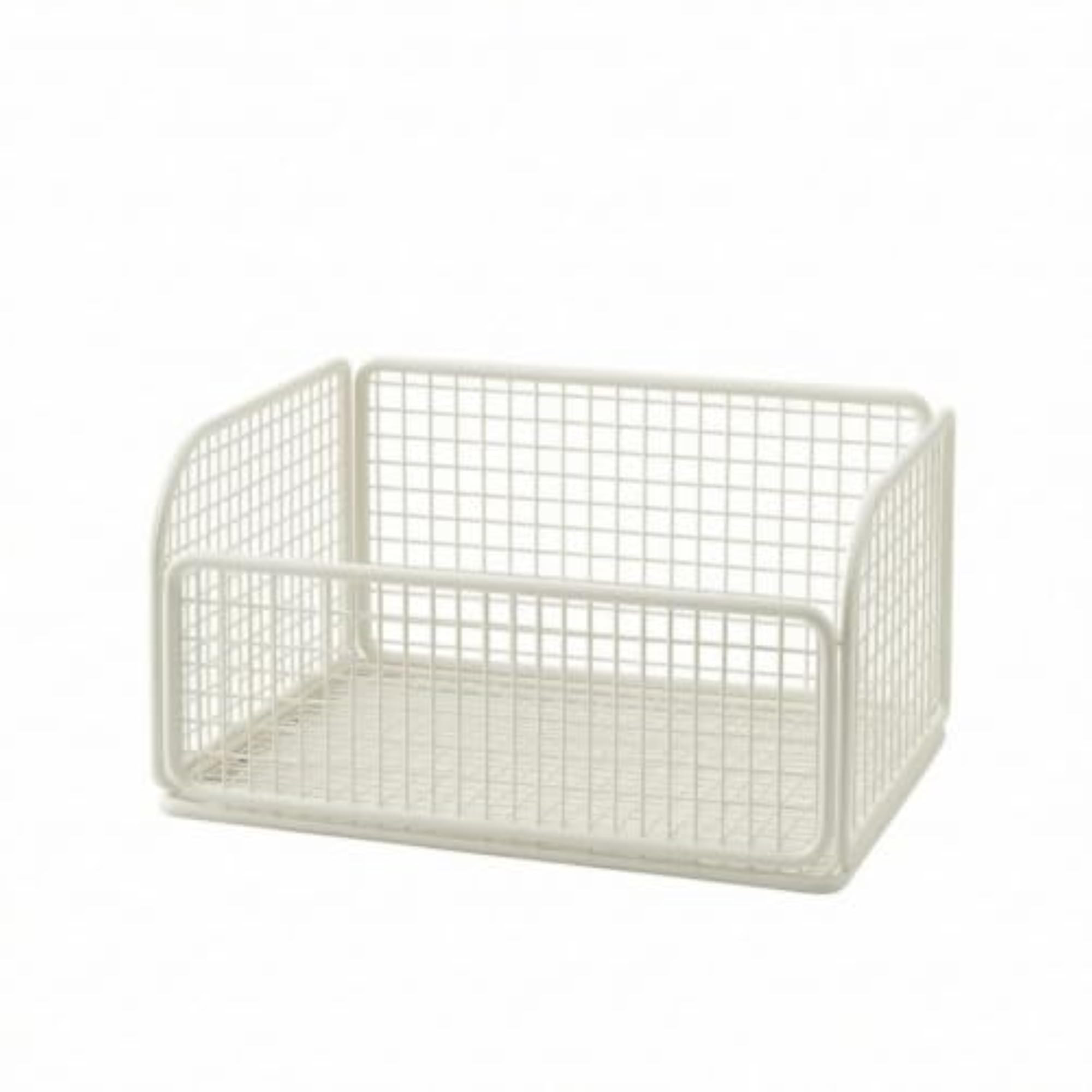 Floor-Standing White Vegetable Basket for Kitchen Storage