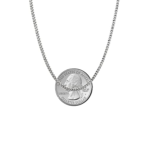 Savlano 925 Sterling Silver Rhodium Plated Solid 2MM Franco Square Box Chain Necklace for Women & Men-Made In Italy Comes with a Gift Box3